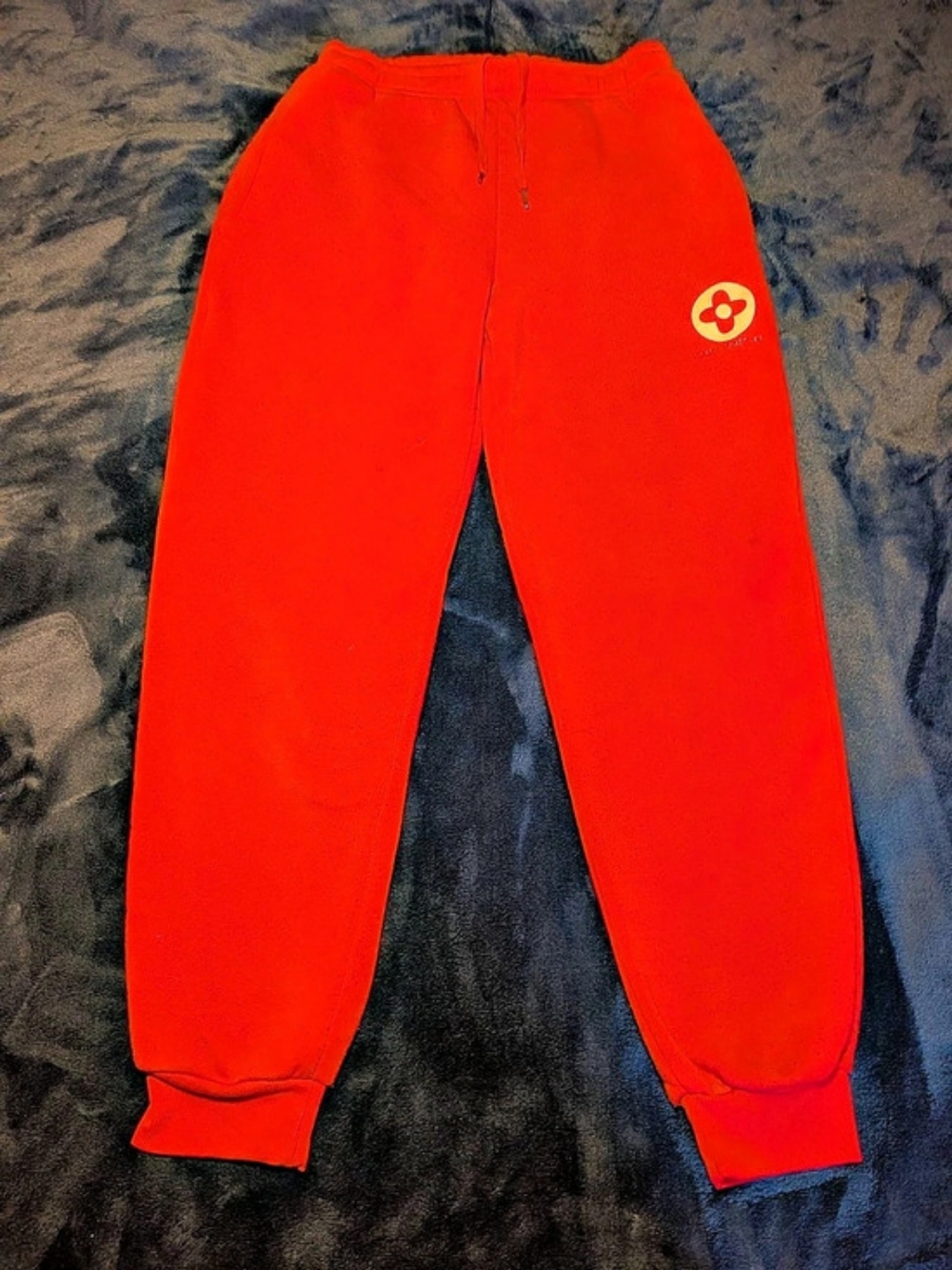 Louis Vuitton Men's Jogger Pants in Red Size Large L